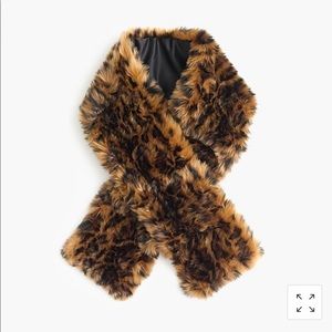 Jcrew Faux Fur Leopard Stole